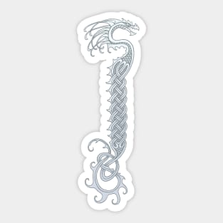 Celtic Serpent - Silver Sticker